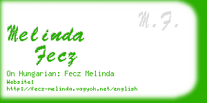melinda fecz business card